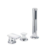 Kludi E2 Mélangeur baignoire/carrelage 3 trous avec inverseur et douchette à main avec s pointer eco perlator chrome 0413134 Kludi E2 Mélangeur baignoire/carrelage 3 trous avec inverseur et douchette à main avec s pointer eco perlator chrome 0413134