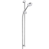 Kludi Logo ensemble barre de douche avec douchette 1S 90cm avec flexible de douche 160cm chrome 0413168