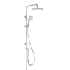 Kludi Freshline colonne de douche sans vanne de douche avec douche de tête ø25cm et douchette à main 3s avec flexible de douche 160cm chrome 0413172