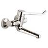 Ideal Standard Ceraplus Robinet mural manette 18cm et bec 15cm fermeture froid de sûreté avec connexions refermables chrome 0424118 Ideal Standard Ceraplus Robinet mural manette 18cm et bec 15cm fermeture froid de sûreté avec connexions refermables chrome 0424118