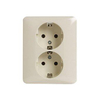 Peha Standard wandcontactdoos dubbel RA creme 4243859 Peha Standard wandcontactdoos dubbel RA creme 4243859