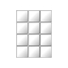 Plieger Tiles tegelspiegel – 15x15 cm – set van 12 – zelfklevend 4350002