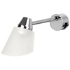 Plieger luminaire d'éclairage avec dispositif de serrage avec verre blanc (abat-jour) rond 12V chrome 4350360