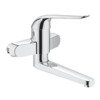 Grohe Euroeco Special wandkraan met draaibare uitloop 21,9cm chroom 0437501 Grohe Euroeco Special wandkraan met draaibare uitloop 21,9cm chroom 0437501
