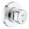 Grohe Euroeco Cosmopolitan S inbouw douchekraan zelfsluitend 1/2 blauw/rood chroom 0441906 Grohe Euroeco Cosmopolitan S inbouw douchekraan zelfsluitend 1/2 blauw/rood chroom 0441906