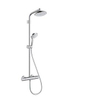 Hansgrohe Croma 220 Vario Ensemble de douche supérieur - Ecostat 1001 - thermostatique - douche de tête 22cm - douchette s multi - chrome SW300090