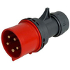 Cee plug 400v 5 pole 32a avec étiquette rouge s52s30 4510242