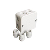 Attema kabeldoos IP65 met 3 wartels M20 geschikt voor kabel 8 14mm met label 4514088 Attema kabeldoos IP65 met 3 wartels M20 geschikt voor kabel 8 14mm met label 4514088