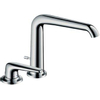 AXOR Bouroullec 2 gats wastafelkraan sprong 19,5cm met waste chroom 0451409