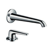 AXOR Bouroullec 1 greeps wastafelkraan inbouw inclusief wanduitloop 20cm met afvoerplug 50001 chroom 0451416