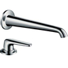 AXOR Bouroullec 1 greeps wastafelkraan inbouw inclusief wanduitloop 24,5cm met afvoerplug 50001 chroom 0451417