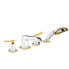 Hansgrohe Metropol Classic Set de finition pour robinet de bain sur gorge 4 trous avec douchette et levier chrome/doré SW94990 Hansgrohe Metropol Classic Set de finition pour robinet de bain sur gorge 4 trous avec douchette et levier chrome/doré SW94990
