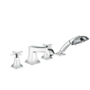 Hansgrohe Metropol Classic Set de finition pour robinet de bain sur gorge 4 trous avec douchette et poignée croix chromé SW94991 Hansgrohe Metropol Classic Set de finition pour robinet de bain sur gorge 4 trous avec douchette et poignée croix chromé SW94991