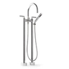 Dornbracht Tara Classic badkraan met omstel met standpijpen 628mm met garnituur platina mat 0480841 Dornbracht Tara Classic badkraan met omstel met standpijpen 628mm met garnituur platina mat 0480841