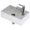 Plieger Houston fonteinset – 37x23x11 cm – keramiek wit – kraangat rechts – chromen kraan 4970139