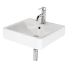 Plieger Seattle pack lavabo – 45 x 45 x 15,8 cm – céramique blanc brillant – robinet chromé SW96157