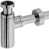 Plieger Siphon design 5/4 avec tuyau mural et rosette chrome 0520065 Plieger Siphon design 5/4 avec tuyau mural et rosette chrome 0520065