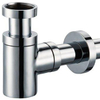 Plieger siphon design raccourci rond 5/4 avec tube de paroi de 30cm et rosace en acier inoxydable 0520070