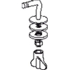 Pressalit 300 charnière fixe par paire pour Sphinx 300 cuvette au sol inox 0604522