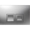 Geberit Delta 50 bedieningplaat met dualflush frontbediening voor toilet 24.6x16.4cm mat chroom 0701183 Geberit Delta 50 bedieningplaat met dualflush frontbediening voor toilet 24.6x16.4cm mat chroom 0701183