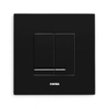 Wisa Delos bedieningsplaat kunststof mechanisch 16x16cm met dualflush spoeling voor XS WC element zwart 0701531 Wisa Delos bedieningsplaat kunststof mechanisch 16x16cm met dualflush spoeling voor XS WC element zwart 0701531