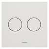 Wisa Luga bedieningsplaat kunststof pneumatisch 16x16cm met dualflush voor XS WC element glanschroom 0701558