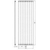Plieger Perugia designradiator verticaal middenaansluiting 1806x608mm 1070W mat zwart SW224599 Plieger Perugia designradiator verticaal middenaansluiting 1806x608mm 1070W mat zwart SW224599