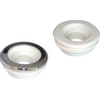 De Beer Mulet mület valpijpverbinding - 32x55mm - met chroom rozet - hoogglans chroom 0730564