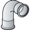 Geberit Mapress Bocht 90° verzinkt 18 mm 7465344 Geberit Mapress Bocht 90° verzinkt 18 mm 7465344