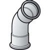 Geberit Mapress Bocht 45° verzinkt 15 mm 7465504 Geberit Mapress Bocht 45° verzinkt 15 mm 7465504