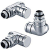 Honeywell Ultraline Design voetventiel 1/2 KVS=118 dubbel haaks rechts chroom TWEEDEKANS OUT14702
