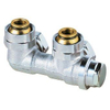 Heimeier Vekolux bloc inférieur 2 tuyaux 1/2 50mm coudé pour radiateur bi.dr. 7501501