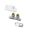 Oventrop Multiblock kit de raccordement pour radiateur de salle de bain t /uni sh coudé 1/2x3/4euro acier inoxydable SW99113