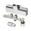 Oventrop Multiblock designconnection set t rtl sh 1/2x3/4euro chrome SW160604