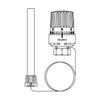 Oventrop Régulateur de température avec sonde plongeante M30x15 capillaire 2 m 20 50°C 7503563