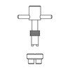 Oventrop clé de préréglage pour robinets type F 7503946