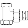 Oventrop soupape de retour combi 2 nickelée 3/8 angle droit 7505100