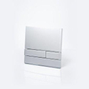 Rezi Modern bedieningsplaat dubbel kunststof glans chroom 0753222 Rezi Modern bedieningsplaat dubbel kunststof glans chroom 0753222