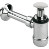 Viega siphon à cloche avec tube plongeur extractible 5/4 avec tube mural et rosette chrome 7541177