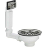 Viega évacuation d''évier et garniture de trop-plein 6/4 x1145mm avec bouchon panier pour trou 90mm inox 7541181