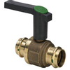 Viega Easytop Kogelkraan SC DN28 PN16 met perseinden brons 7541589 Viega Easytop Kogelkraan SC DN28 PN16 met perseinden brons 7541589