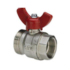 Viega Fonterra kogelkranen set met vlakdichtend bi.dr. voor groepverdeler DN 25 model 1004 1005 en 1006 chroom 7543326