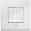 Wisa Delos Plaque de commande carré 16x16cm avec dualflush métal Blanc 0704436