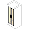 Huppe Design Elegance pendeldeur voor nis 100x190cm zilvermat profiel en helder glas 7778247 Huppe Design Elegance pendeldeur voor nis 100x190cm zilvermat profiel en helder glas 7778247
