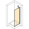 Huppe Design Elegance zijwand voor zwaaideur met stabilisatiebeugel 80x190cm zilvermat profiel en helder glas 7778375 Huppe Design Elegance zijwand voor zwaaideur met stabilisatiebeugel 80x190cm zilvermat profiel en helder glas 7778375