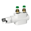 Stelrad Kit de raccordement droit avec vanne gauche ou droite 2x3/4-1/2 reduction 2x adaptateur conique Kv-vanne de réglage blanc SW157729