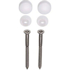 Lot de vis de cuvette avec couvercle et rosace 6x60mm blanc inox 0830429