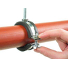 Walraven bismat® flash collier pour tuyau avec insert en caoutchouc m8 57 63mm pour tuyau métallique 8840889