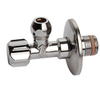 Raminex robinet d'arrêt standard chromé 1/2x10mm bouton pour lavabo bidet et chasse d'eau kiwa 8915170