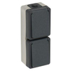 Basic wandcontactdoos opbouw dubbel randaarde verticaal grijs SW359548 Basic wandcontactdoos opbouw dubbel randaarde verticaal grijs SW359548